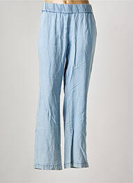 Pantalon droit tissage popeline taille normale bleu TONI femme