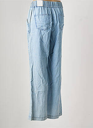 Pantalon droit tissage popeline taille normale bleu TONI femme