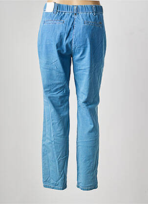 Pantalon chino tissage popeline taille normale bleu TONI femme