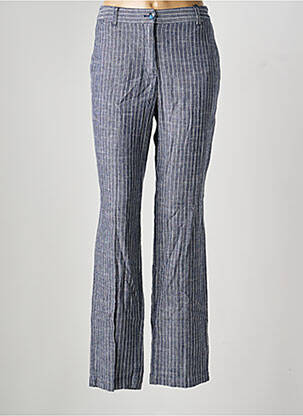 Pantalon chino fermeture zippée sous rabat boutonné taille normale bleu OLSEN femme