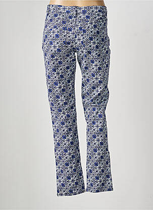Pantalon slim tissage popeline taille normale bleu CONCEPT  K femme