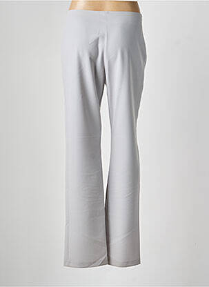 Pantalon droit taille à pinces taille haute gris QUATTR1 femme
