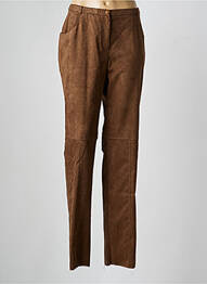 Pantalon slim taille élastique taille normale marron PAUPORTÉ femme