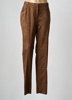 Pantalon slim taille élastique taille normale marron PAUPORTÉ femme