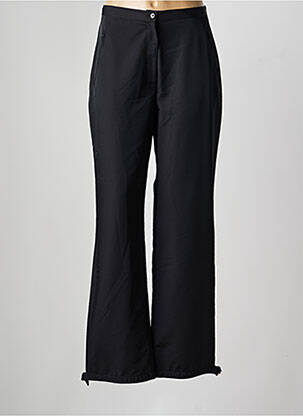 Pantalon droit fermeture zippée sous rabat boutonné taille normale noir LEWINGER femme
