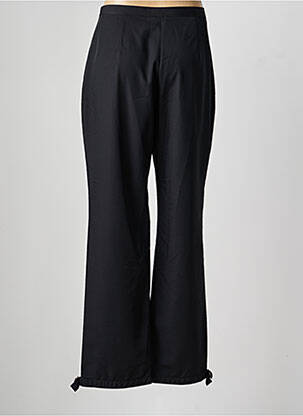 Pantalon droit fermeture zippée sous rabat boutonné taille normale noir LEWINGER femme