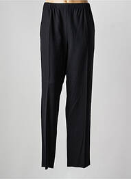 Pantalon droit tissage crêpe taille normale noir GRIFFON femme