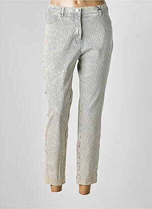 Jeans coupe slim stretch taille normale beige TONI femme