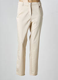 Pantalon slim tissage popeline taille normale beige TONI femme