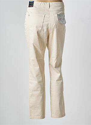 Pantalon slim tissage popeline taille normale beige TONI femme