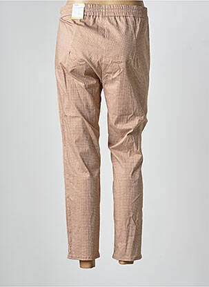 Pantalon 7/8 tissage popeline taille normale marron FRANK WALDER femme