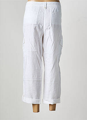 Pantalon 7/8 fermeture zippée sous rabat boutonné taille normale blanc OLSEN femme