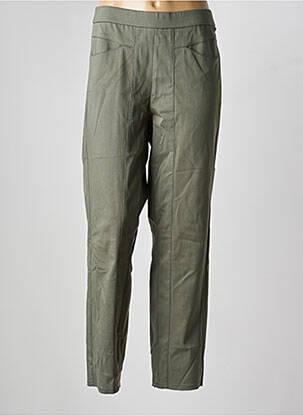 Pantalon slim taille élastique taille normale vert FRANK WALDER femme