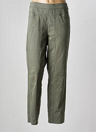 Pantalon slim taille élastique taille normale vert FRANK WALDER femme