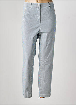 Pantalon slim tissage popeline taille normale bleu TONI femme