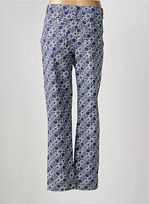 Pantalon slim tissage popeline taille normale bleu CONCEPT K femme