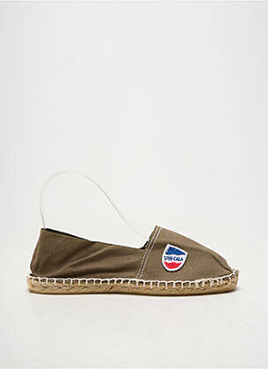 Espadrilles bout rond talon plat jusqu'à 3cm vert CALA 1789 femme