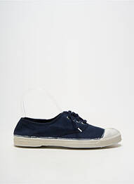 Baskets bout rond talon plat jusqu'à 3cm bleu BENSIMON femme