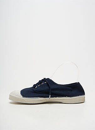 Baskets bout rond talon plat jusqu'à 3cm bleu BENSIMON femme