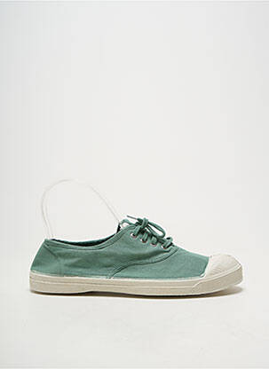 Slip ons bout rond talon plat jusqu'à 3cm vert BENSIMON femme