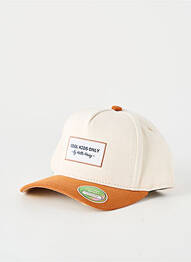 Casquette fermeture pressionnée beige HELLO HOSSY garçon