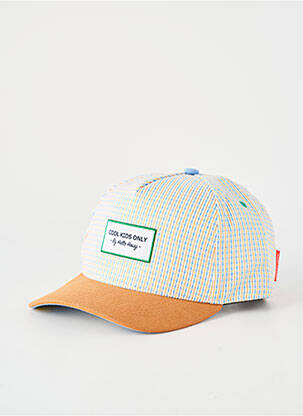 Casquette imprimé carreaux marron HELLO HOSSY garçon