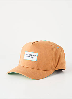 Casquette fermeture pressionnée marron HELLO HOSSY garçon