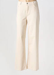 Jeans coupe large stretch taille haute beige SOYACONCEPT femme