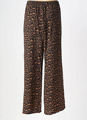 Pantalon large tissage popeline taille normale marron SOYACONCEPT femme
