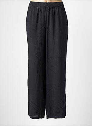 Pantalon droit tissage popeline taille normale noir SOYACONCEPT femme