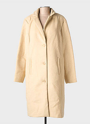 Manteau long coupe droite sans capuche beige SOYACONCEPT femme