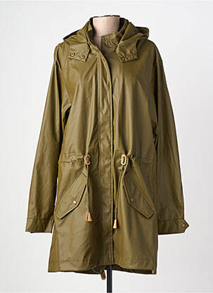 Imperméable manches longues a capuche vert SOYACONCEPT femme