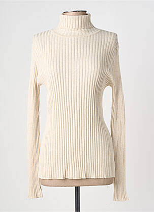 Pull col roulé coupe cintrée manches longues beige SOYACONCEPT femme