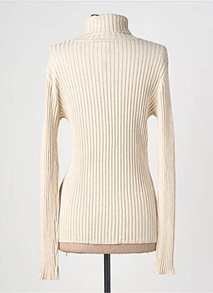 Pull col roulé coupe cintrée manches longues beige SOYACONCEPT femme