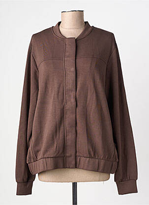 Veste casual col rond marron SOYACONCEPT femme