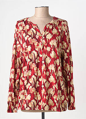 Blouse imprimé fantaisie manches longues rouge SOYACONCEPT femme