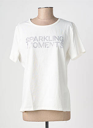 T-shirt coupe droite manches courtes blanc SOYACONCEPT femme