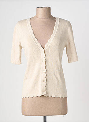Gilet manches courtes fermeture boutonnée sur le devant beige SOYACONCEPT femme