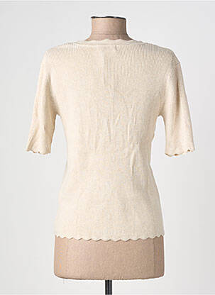 Gilet manches courtes fermeture boutonnée sur le devant beige SOYACONCEPT femme