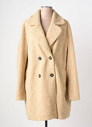 Manteau long coupe droite sans capuche beige SOYACONCEPT femme