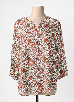 Blouse imprimé fantaisie manches 3/4 beige SOYACONCEPT femme