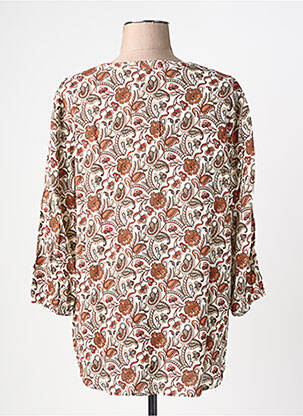 Blouse imprimé fantaisie manches 3/4 beige SOYACONCEPT femme