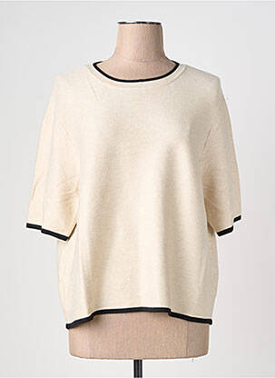Pull coupe droite manches 3/4 beige SOYACONCEPT femme