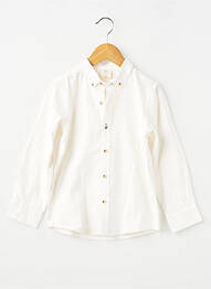 Chemise manches longues tissage popeline beige ZY garçon