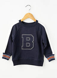 Sweat-shirt stretch manches longues bleu ZY garçon