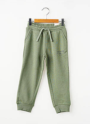 Jogging sérigraphie taille élastique vert ZY garçon