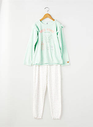 Pyjama taille élastique vert ZY fille