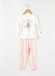 Pyjama tissage jersey rose ZY fille