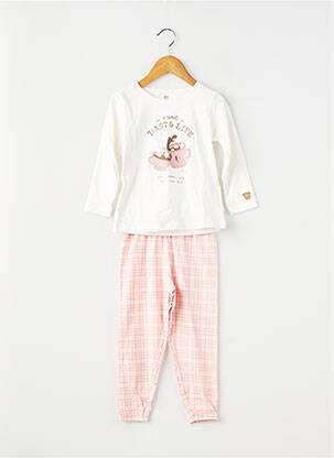 Pyjama tissage jersey rose ZY fille