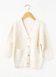 Gilet manches longues resserrée sur le bas beige ZY fille